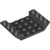 Slope, Inverted 45 6x4 Double with 4x4 Cutout and 3 Holes Black