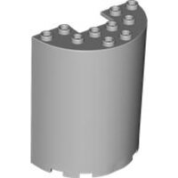 Cylinder Half 3x6x6 with 1x2 Cutout Light Bluish Gray