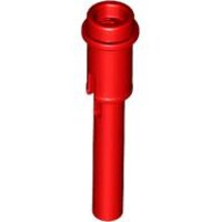 Technic, Pin 1/2 with 2L Bar Extension (Flick Missile) Red
