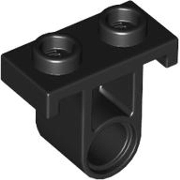 Technic, Pin Connector Plate with Hole on Bottom Black