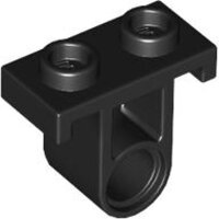 Technic, Pin Connector Plate with Hole on Bottom Black