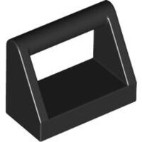 Tile, Modified 1x2 with Bar Handle Black