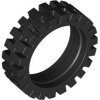 Tire 24mm D.x7mm Offset Tread - Band Around Center of Tread Black