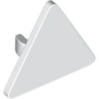 Road Sign 2x2 Triangle with Open O Clip White