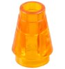 Cone 1x1 with Top Groove Trans-Orange