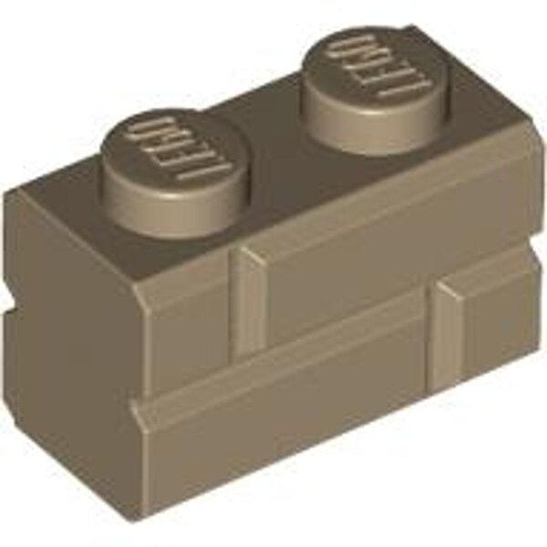 Brick, Modified 1x2 with Masonry Profile Dark Tan