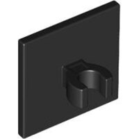 Road Sign 2x2 Square with Open O Clip Black