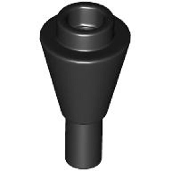 Cone 1x1 Inverted with Bar Black