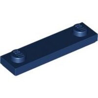 Plate, Modified 1x4 with 2 Studs with Groove Dark Blue