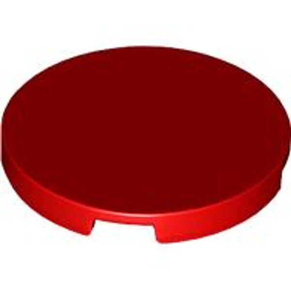 Tile, Round 3x3 Red
