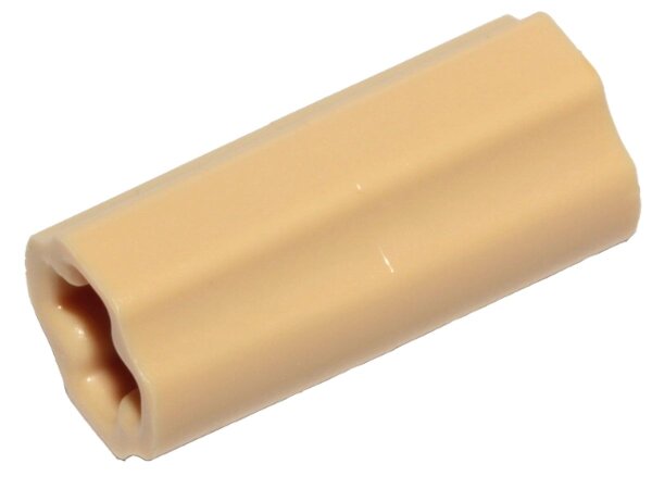 Technic, Axle Connector 2L (Smooth withxHole + Orientation) Tan
