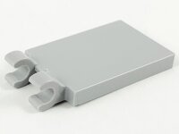 Tile, Modified 2x3 with 2 Open O Clips Light Bluish Gray