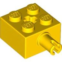 Brick, Modified 2x2 with Pin and Axle Hole Yellow