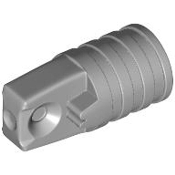 Hinge Cylinder 1x2 Locking with 1 Finger and Axle Hole on Ends without Slots Light Bluish Gray