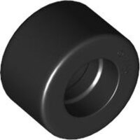 Tire 14mm D.x9mm Smooth Small Wide Slick Black