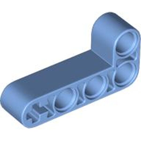 Technic, Liftarm, Modified Bent Thick L-Shape 2x4 Medium Blue