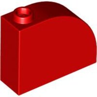 Slope, Curved 3x1x2 with Hollow Stud Red