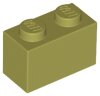 Brick 1x2 Olive Green