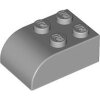 Slope, Curved 3x2 with 4 Studs Light Bluish Gray