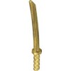 Minifigure, Weapon Sword, Shamshir/Katana (Octagonal Guard) Pearl Gold