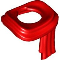 Minifigure Scarf Long Wrapped Red