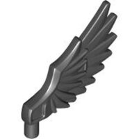 Minifigure Wing Feathered Black