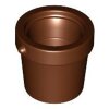 Minifigure, Utensil Bucket 1x1x1 Tapered with Handle Holders Reddish Brown