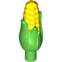Corn Cob with Husk and Molded Yellow Kernels Pattern...