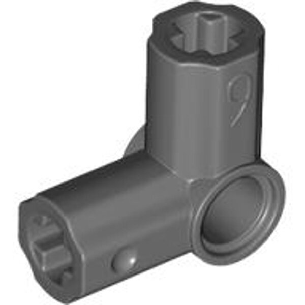 Technic, Axle and Pin Connector Angled #6 - 90 degrees Dark Bluish Gray