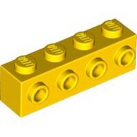 Brick, Modified 1x4 with Studs on Side Yellow