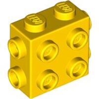 Brick, Modified 1x2x1 2/3 with Studs on Side and Ends Yellow