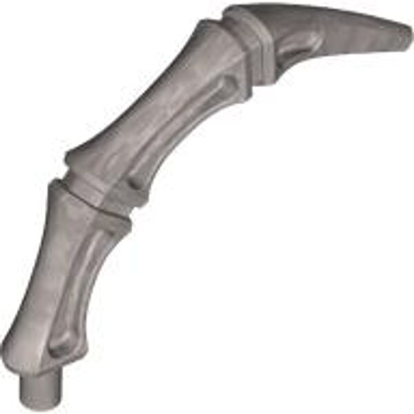 Appendage Bony Small with Bar End (Leg / Rib / Tail) Flat Silver