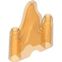 Wave Rounded 1x4 with 2 Studs on Ends (Flame, Rock)...