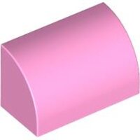 Slope, Curved 1x2 Bright Pink