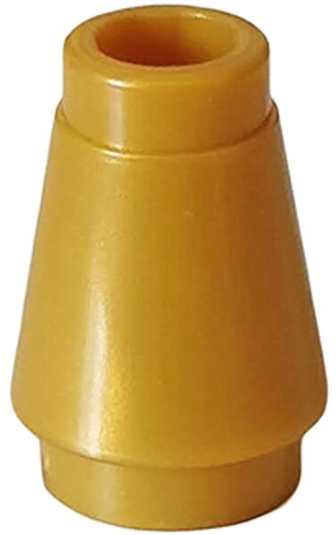 Cone 1x1 with Top Groove Pearl Gold