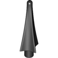 Minifigure, Weapon Spear Tip with Fins Black