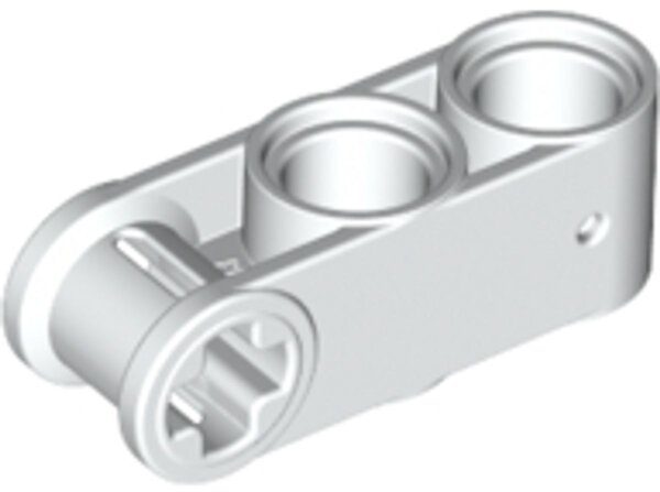 Technic, Axle and Pin Connector Perpendicular 3L with 2 Pin Holes White