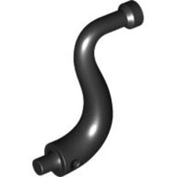 Elephant Tail / Trunk with Bar End - Long Straight Tip Black