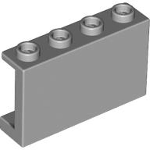 Panel 1x4x2 with Side Supports - Hollow Studs Light Bluish Gray