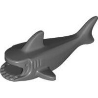 Shark Body with Debossed Gills Dark Bluish Gray