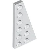 Wedge, Plate 6x3 Right White