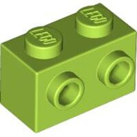 Brick, Modified 1x2 with Studs on 1 Side Lime
