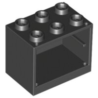 Container, Cupboard 2x3x2 - Hollow Studs Black