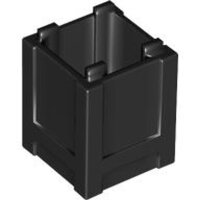 Container, Box 2x2x2 - Top Opening Black