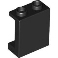 Panel 1x2x2 with Side Supports - Hollow Studs Black