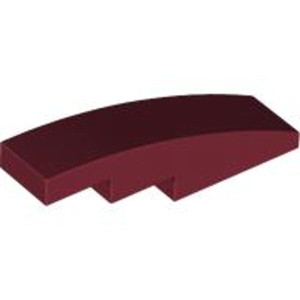 Slope, Curved 4x1 Dark Red