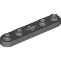 Technic, Plate 1x5 with Smooth Ends, 4 Studs and Center...