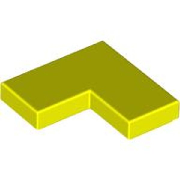 Tile 2x2 Corner Neon Yellow