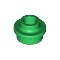 Plate, Round 1x1 with Open Stud Green