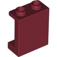 Panel 1x2x2 with Side Supports - Hollow Studs Dark Red